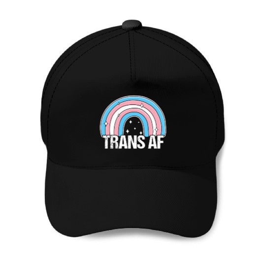 Trans AF Transsexual Transgender Pride Flag Rainbo Baseball Caps