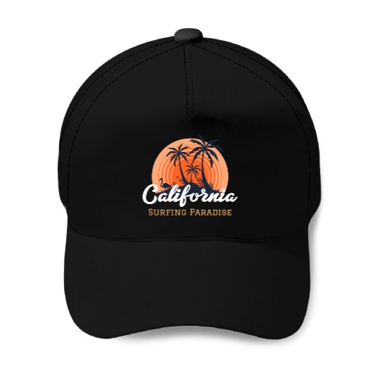 California surfing paradise Baseball Caps