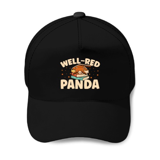 Well-Red Panda Zookeeper Zoogoer Wildlife Bookworm Baseball Caps