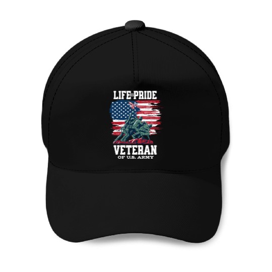 Life Pride Veteran Of US Army Baseball Caps