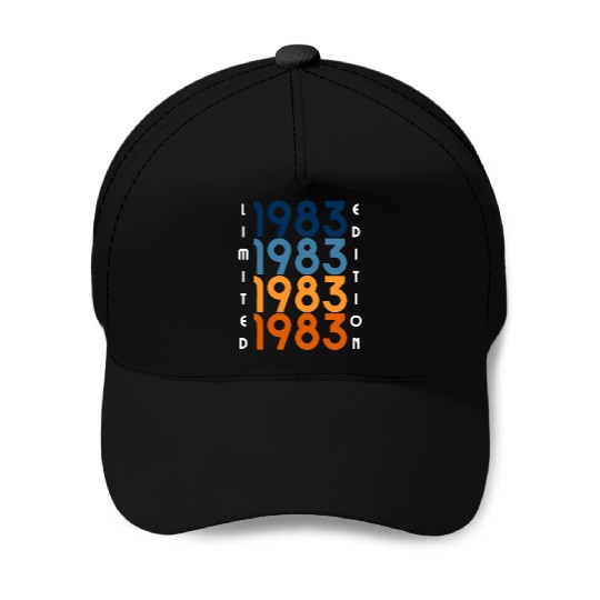 40 Years Vintage 1983 Retro 40th Birthday Baseball Caps