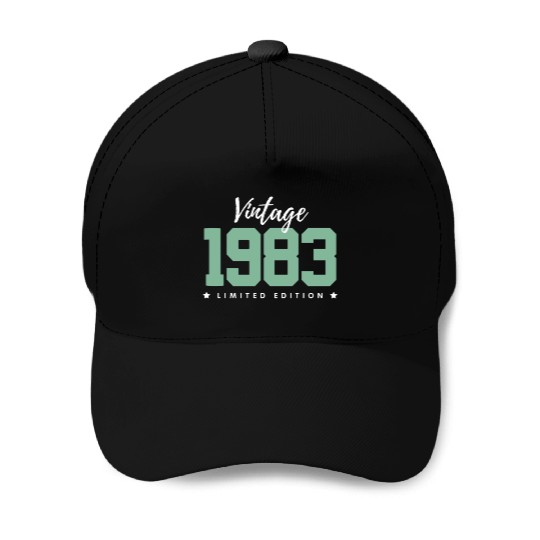 40 Years Vintage 1983 Retro 40th Birthday Baseball Caps