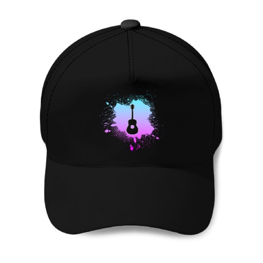 guitar music Baseball Caps