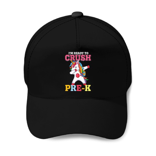 I'm Ready To Crush Kindergarten Dabbing Unicorn Baseball Caps
