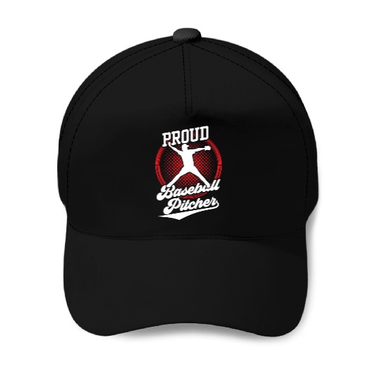 Proud Baseball Pitcher Player Hobby Sayings Baseball Caps