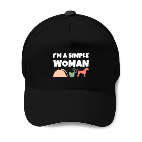 I'm A Simple Woman Tacos Tequila Jack Russell Baseball Caps