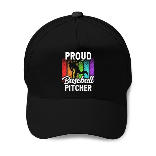 Proud Baseball Pitcher Sayings Player Hobby Baseball Caps