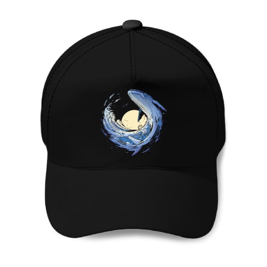 Big whale sea sailing Big whale sea sailing inspir Baseball Caps
