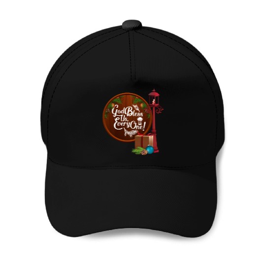 A Christmas Carol Charles Dickens God Bless Us Eve Baseball Caps