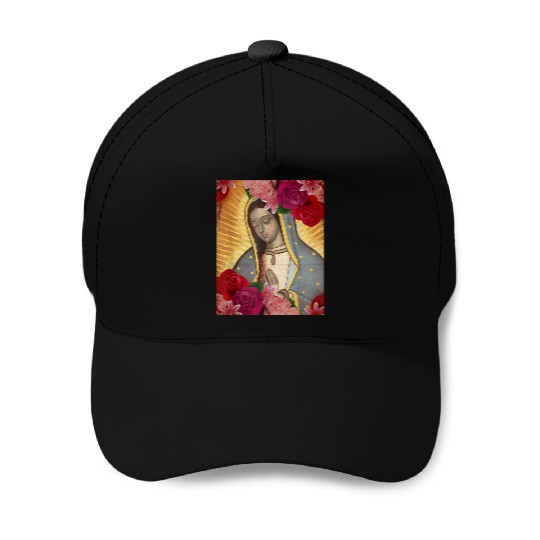 Our Lady of Guadalupe Rose Mexican Catholic Juan D Baseball Caps