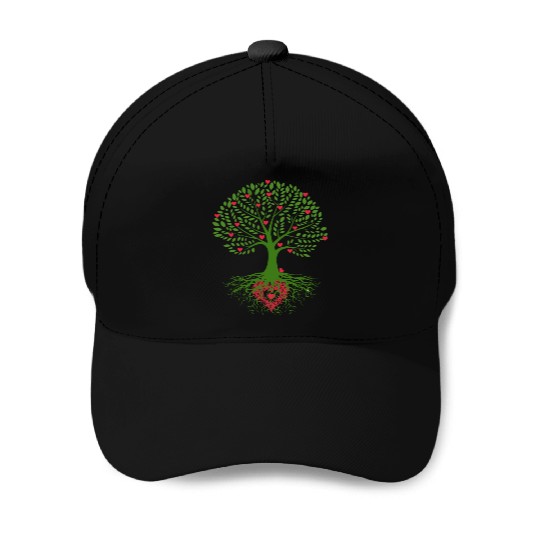 Tree - love Baseball Caps