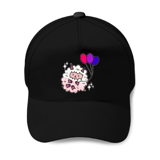 Cute Bisexual Sheep Bi Pride Color Balloons Baseball Caps