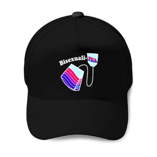 Bisexualitea Funny Bisexual Tea Bag Bi Pride Color Baseball Caps