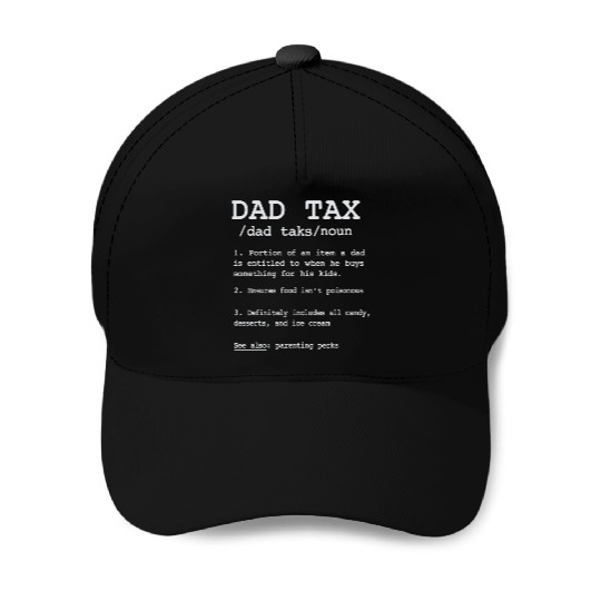 Vintage Dad Tax Definition Men Funny Father's Day Baseball Caps