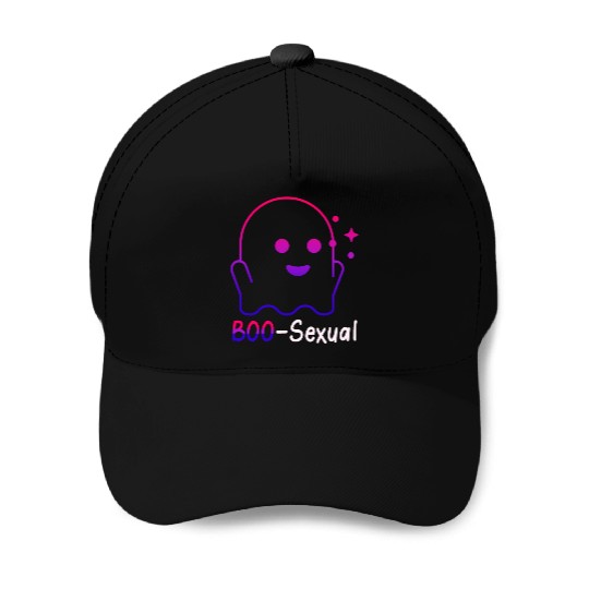 Boo Sexual Cute Bi Ghost LGBT Bisexual Pride Funny Baseball Caps