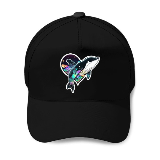 Orca Is My Valentine, Love Hearts Orca Valentines Baseball Caps