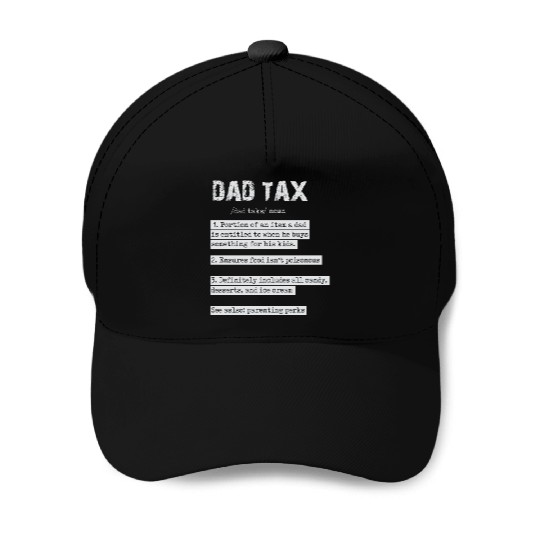 Vintage Dad Tax Definition Men Funny Father's Day Baseball Caps