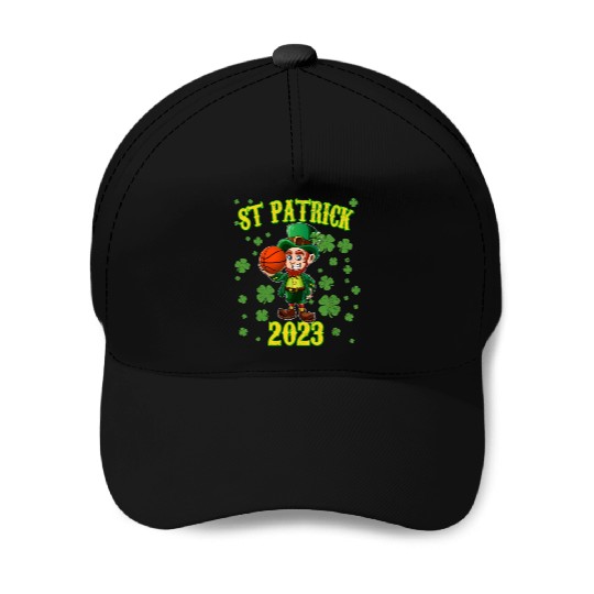 Kids Basketball St Patricks Day Lucky Basketball Baseball Caps
