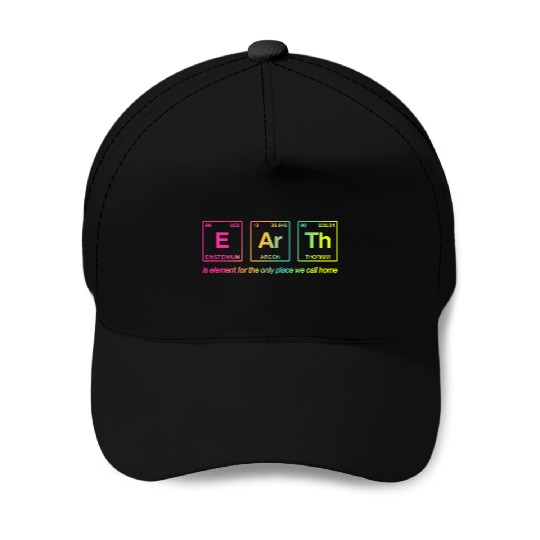 EARTH - written in elements of the periodic table Baseball Caps