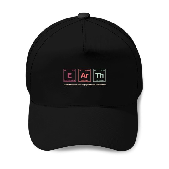 EARTH - written in elements of the periodic table Baseball Caps