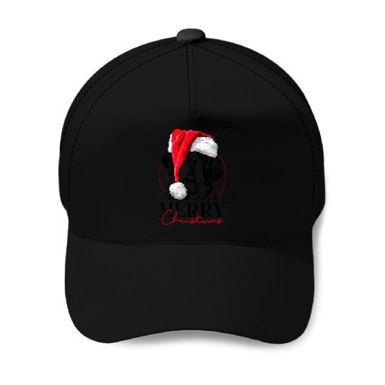 Santa Saint Bernard Dog Christmas Wilsigns Baseball Caps