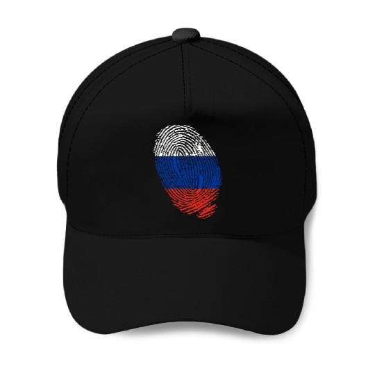 Russian flag fingerprints Baseball Caps