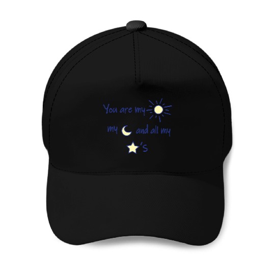 Sun Moon and Stars Baseball Caps