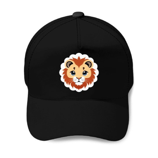 Royal Cartoon Lion - King of the Jungle 19 Baseball Caps