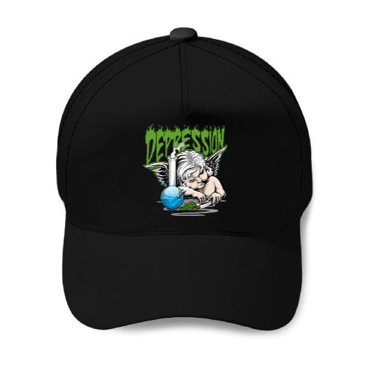 Depression Angel Baseball Caps