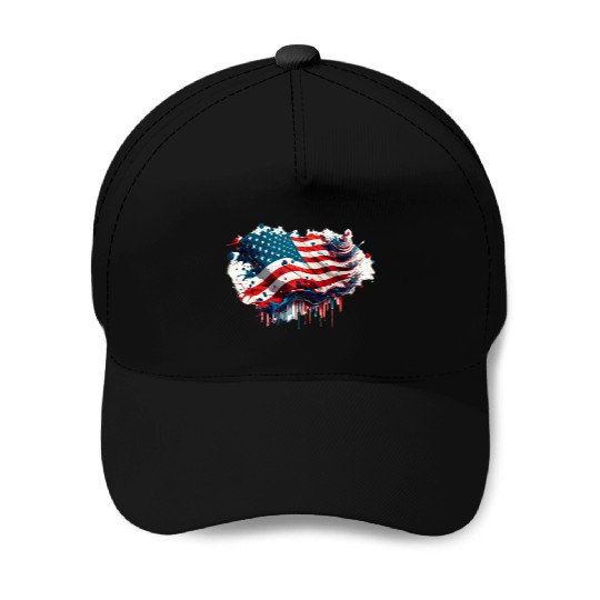 Patriotic Flow Baseball Caps