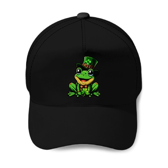 Lucky Frog St. Patrick's Day Top Hat Baseball Caps