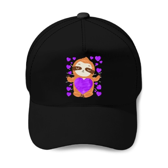 Couple love you my sloth Valentine's Day Baseball Caps