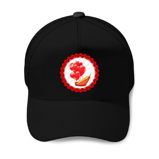 Scarlet Sails. Happy Valentine's Day. Baseball Caps