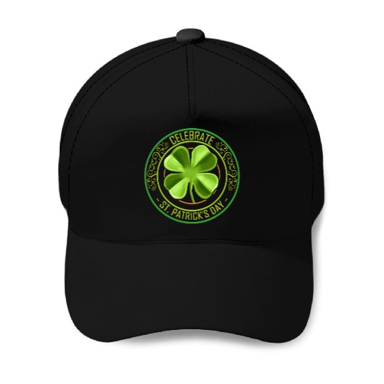 Four Leaf Clover Brings Luck To Celebrate St Baseball Caps
