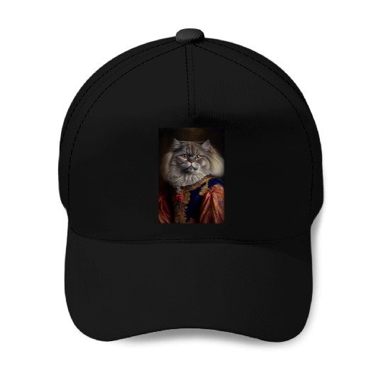 British Longhair King Cat Breed Portrait Royal Ren Baseball Caps