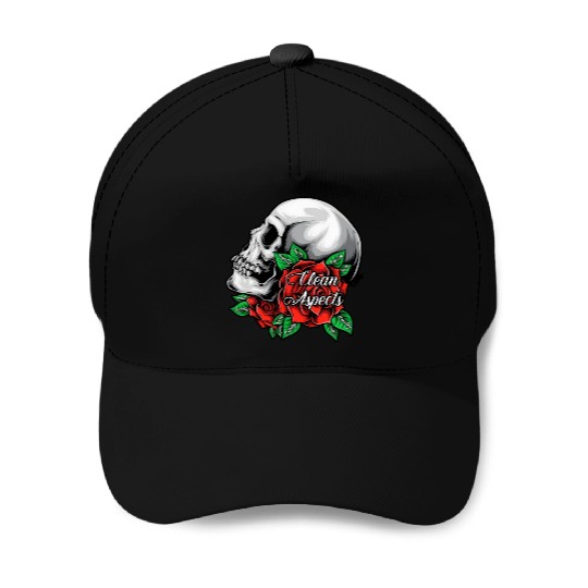 CA SKULL AND ROSES Baseball Caps