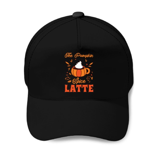 Pumpkin Spice Latte Halloween Coffee Lover Tarot Baseball Caps