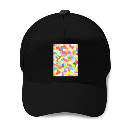 Bright Colored Crystals. Crystal Pattern Baseball Caps