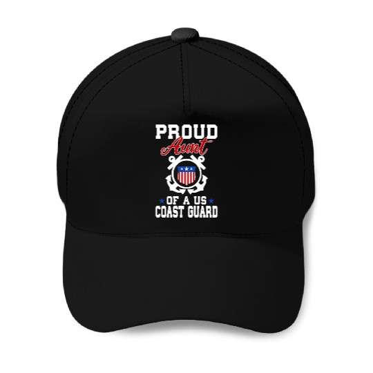 Proud US Coast Guard Aunt Baseball Caps