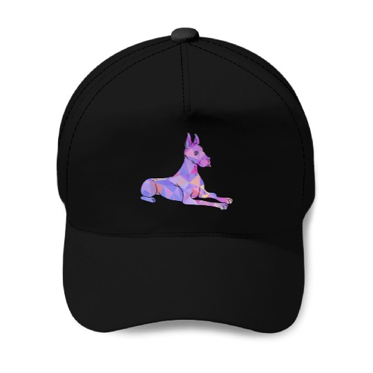 Colorful Great Dane Baseball Caps
