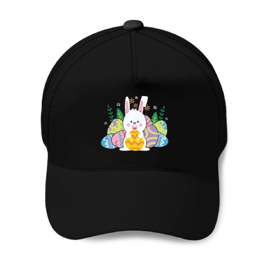 Cute Easter Bunny Egg Hunt Baseball Caps