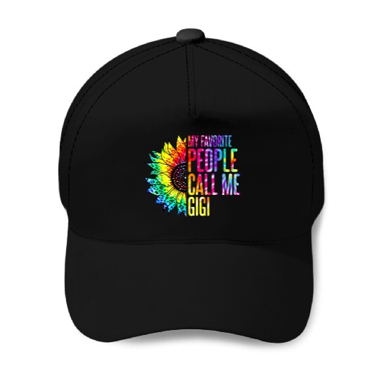 My Favorite People Call Me Gigi Sunflower Tie Dye Baseball Caps