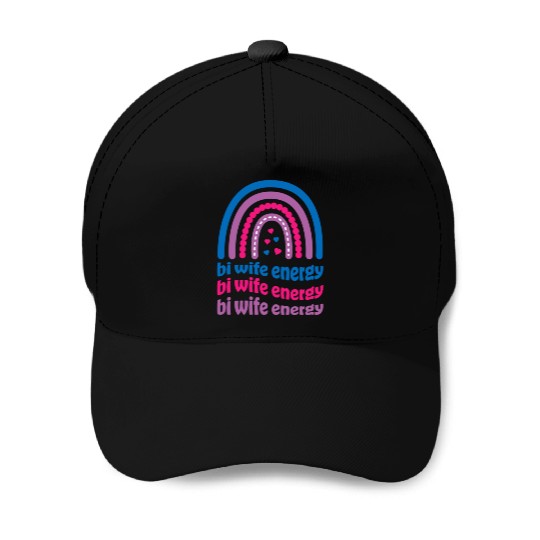 Bi Wife Energy Gay Pride Lesbian LGBT Cute Baseball Caps