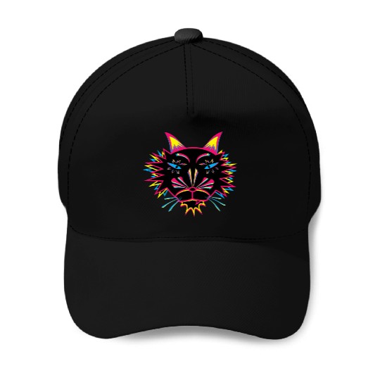 Cat Face Baseball Caps