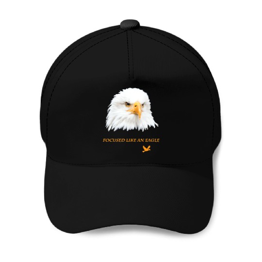 Bald Eagle Gift Idea Focussed like an Eagle Photo Baseball Caps