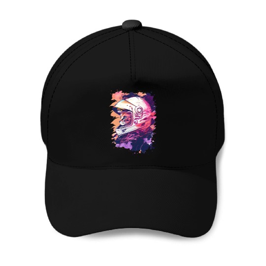 Aesthetic Vaporwave Space Cat 80s 90s Astronaut Baseball Caps