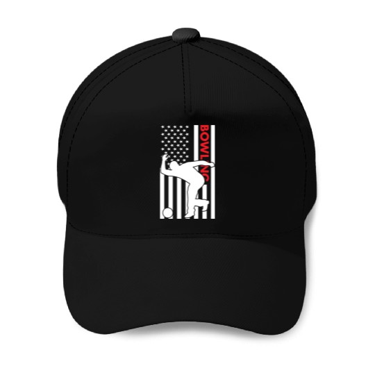 Sport Us Flag Bowling Baseball Caps