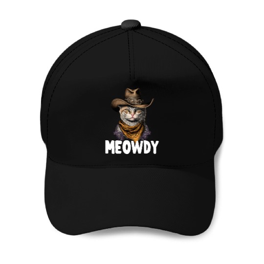 Meowdy Cat Meme Country Meow Howdy Funny Baseball Caps
