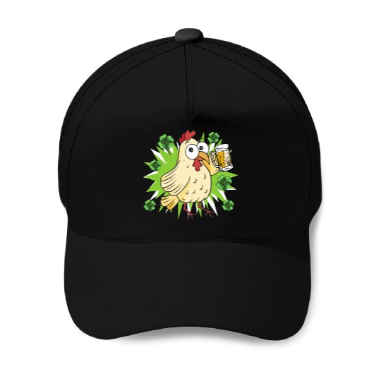 St Patricks Day ChickenSt. Patrick's Day Chicken Baseball Caps