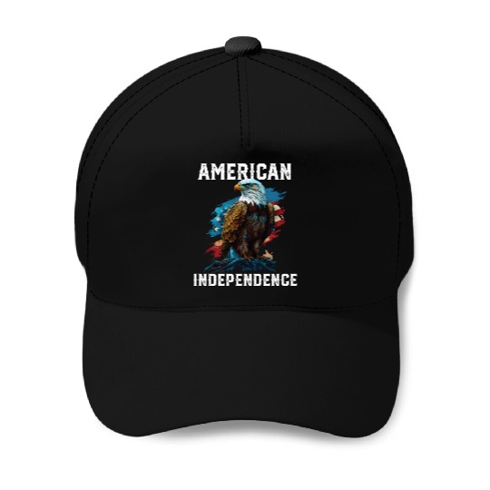 American Independence American Bald Eagle 4th of Baseball Caps